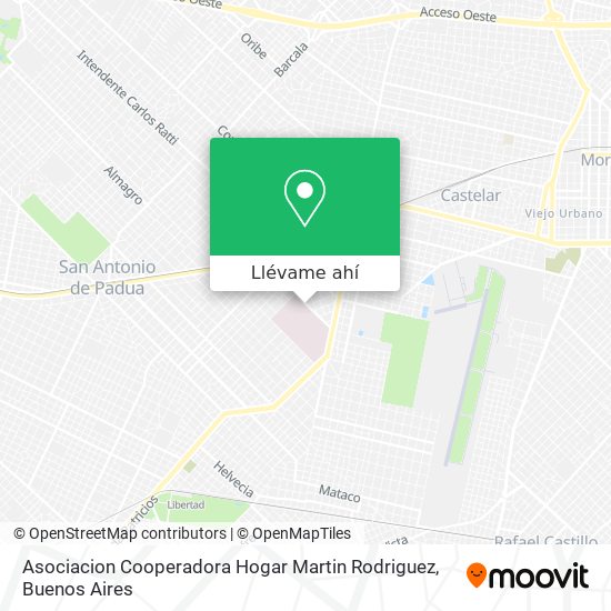 Mapa de Asociacion Cooperadora Hogar Martin Rodriguez