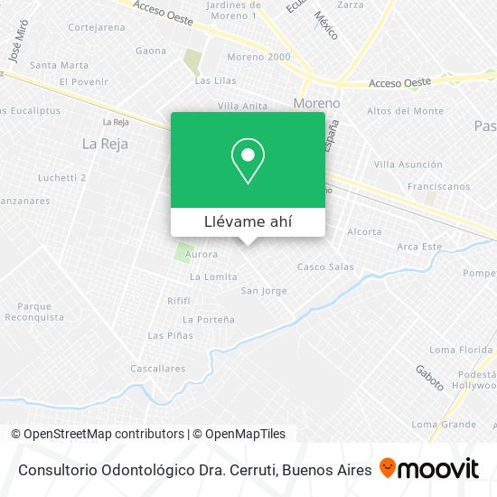 Mapa de Consultorio Odontológico Dra. Cerruti