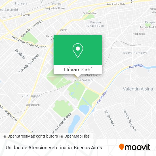 Mapa de Unidad de Atención Veterinaria