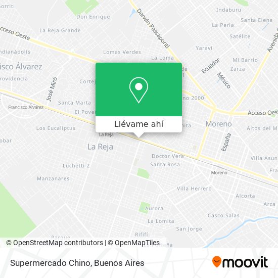 Mapa de Supermercado Chino