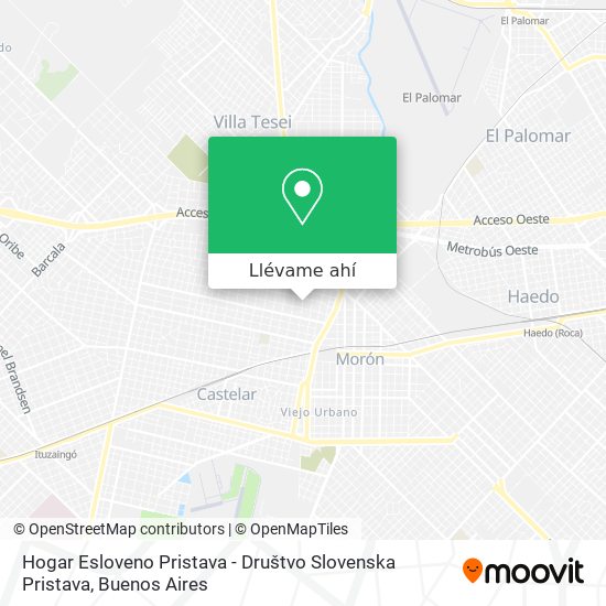 Mapa de Hogar Esloveno Pristava - Društvo Slovenska Pristava