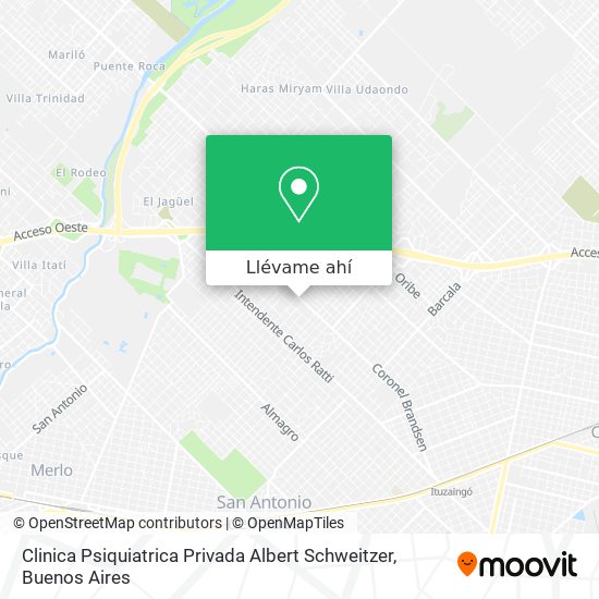 Mapa de Clinica Psiquiatrica Privada Albert Schweitzer