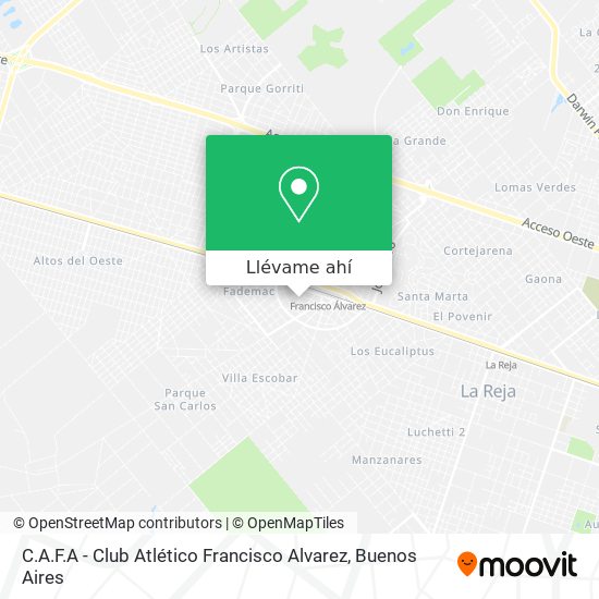 Mapa de C.A.F.A - Club Atlético Francisco Alvarez