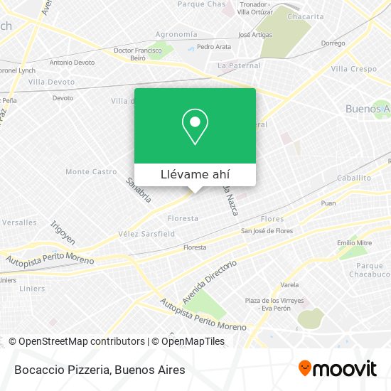 Mapa de Bocaccio Pizzeria
