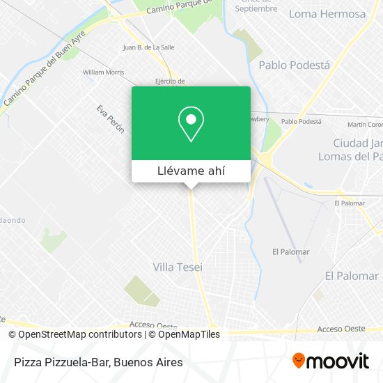 Mapa de Pizza Pizzuela-Bar