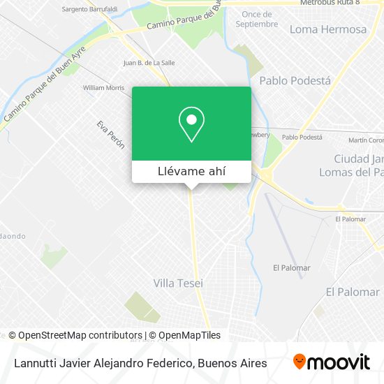 Mapa de Lannutti Javier Alejandro Federico