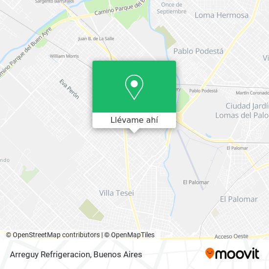 Mapa de Arreguy Refrigeracion