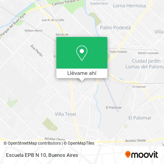 Mapa de Escuela EPB N 10