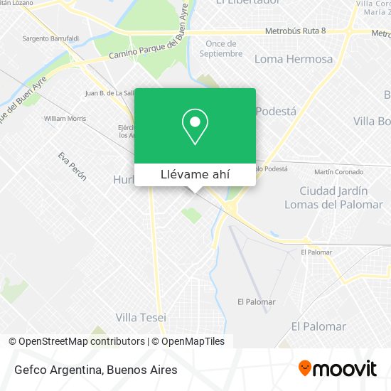 Mapa de Gefco Argentina