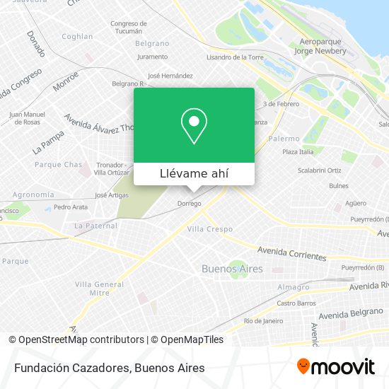 Mapa de Fundación Cazadores