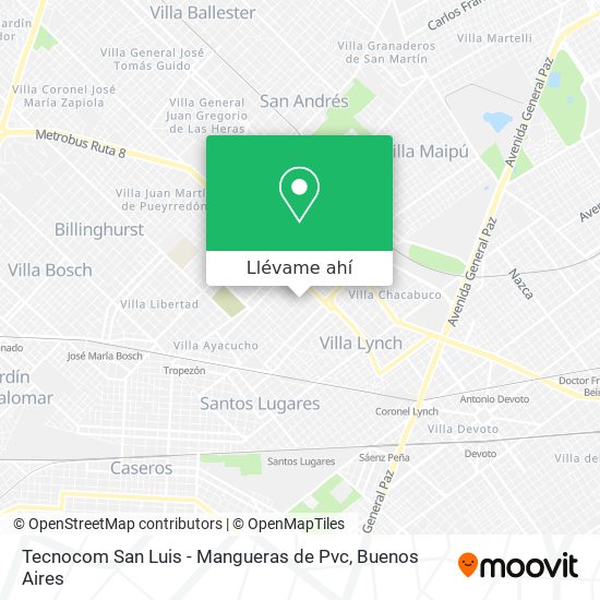 Mapa de Tecnocom San Luis - Mangueras de Pvc