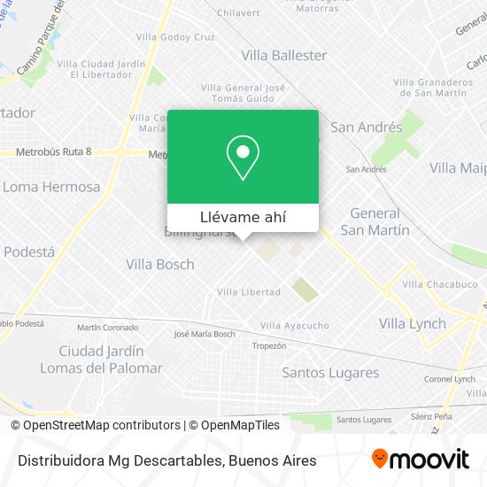 Mapa de Distribuidora Mg Descartables