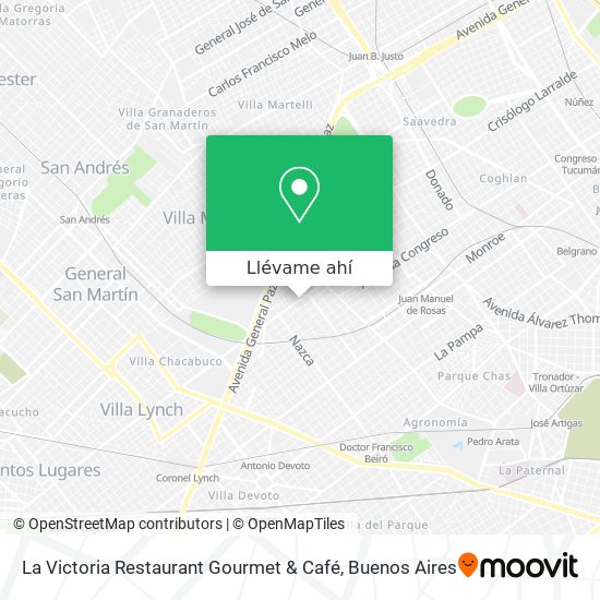 Mapa de La Victoria Restaurant Gourmet & Café