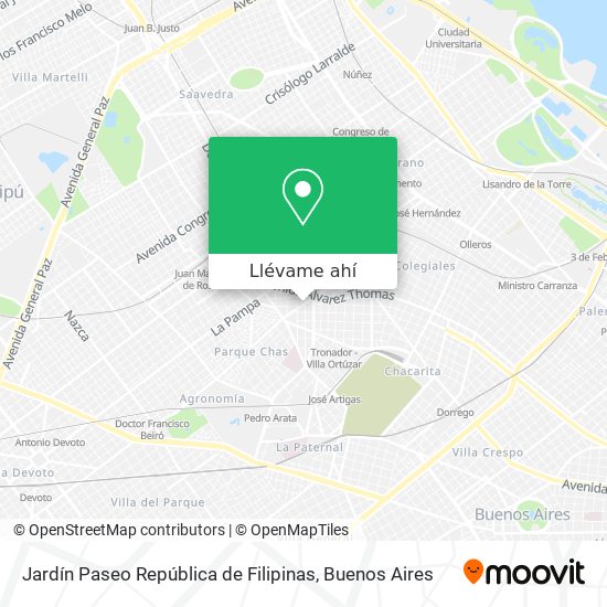 Mapa de Jardín Paseo República de Filipinas