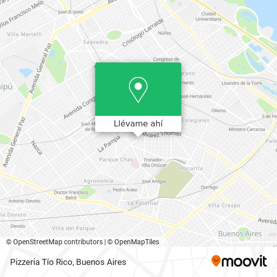 Mapa de Pizzeria Tío Rico