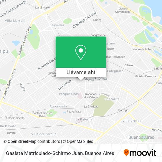 Mapa de Gasista Matriculado-Schirmo Juan