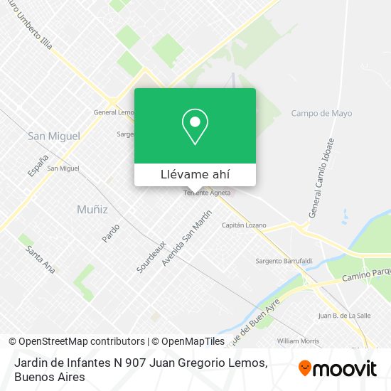Mapa de Jardin de Infantes N 907 Juan Gregorio Lemos