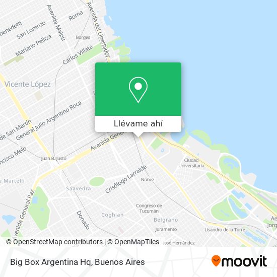 Mapa de Big Box Argentina Hq