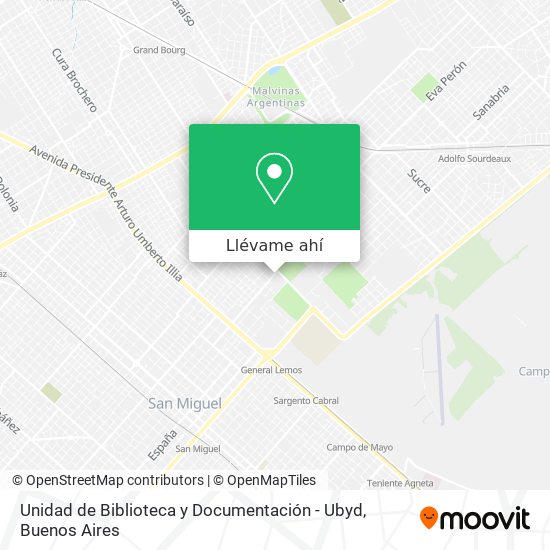 Mapa de Unidad de Biblioteca y Documentación - Ubyd