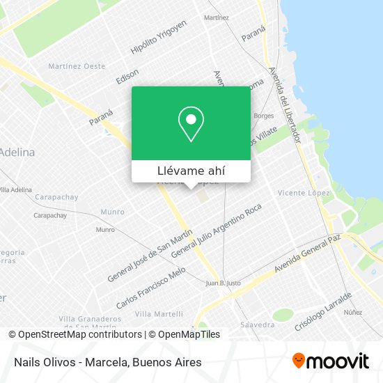 Mapa de Nails Olivos - Marcela