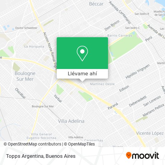 Mapa de Topps Argentina