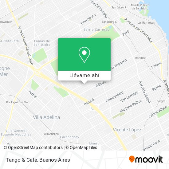 Mapa de Tango & Café
