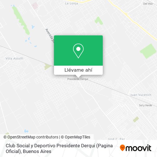 Mapa de Club Social y Deportivo Presidente Derqui (Pagina Oficial)