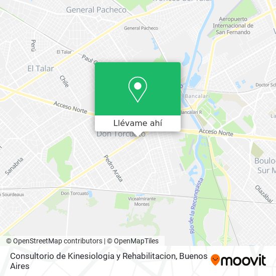 Mapa de Consultorio de Kinesiologia y Rehabilitacion