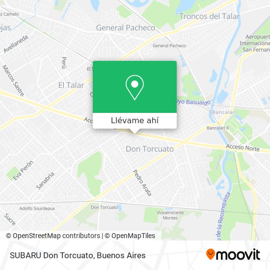 Mapa de SUBARU Don Torcuato