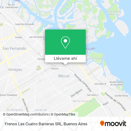 Mapa de Frenos Las Cuatro Barreras SRL