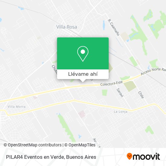 Mapa de PILAR4 Eventos en Verde