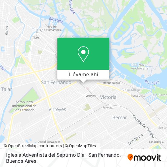 Mapa de Iglesia Adventista del Séptimo Día - San Fernando