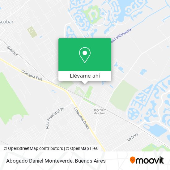Mapa de Abogado Daniel Monteverde
