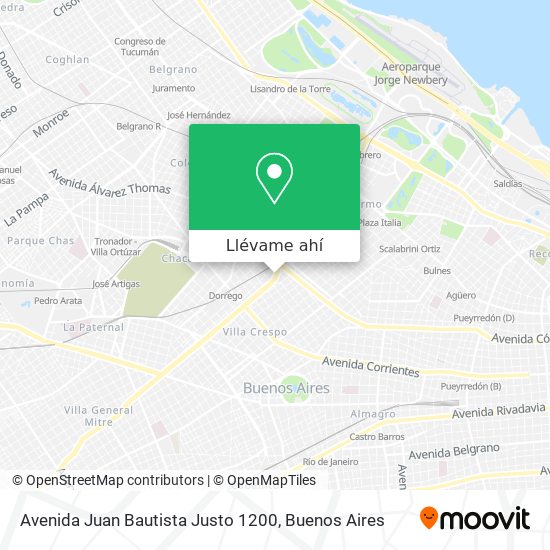 Mapa de Avenida Juan Bautista Justo 1200