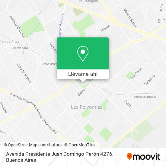 Mapa de Avenida Presidente Juan Domingo Perón 4276