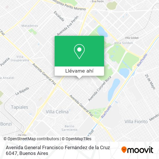 Mapa de Avenida General Francisco Fernández de la Cruz 6047