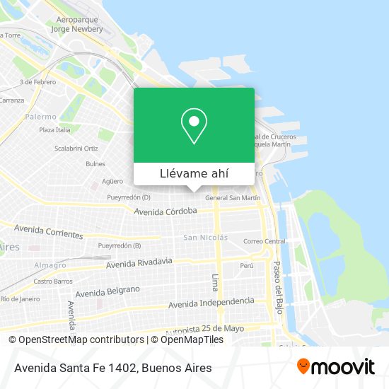 Mapa de Avenida Santa Fe 1402