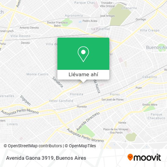 Mapa de Avenida Gaona 3919