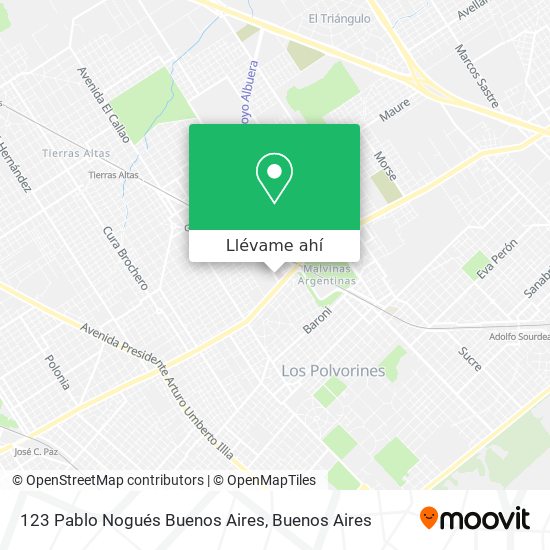 Mapa de 123 Pablo Nogués Buenos Aires