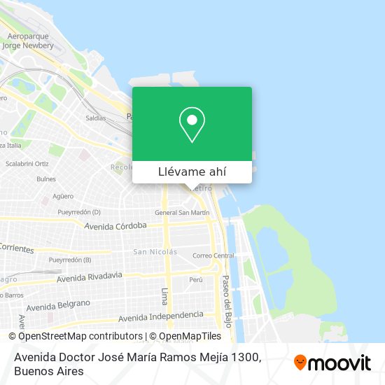 Mapa de Avenida Doctor José María Ramos Mejía 1300