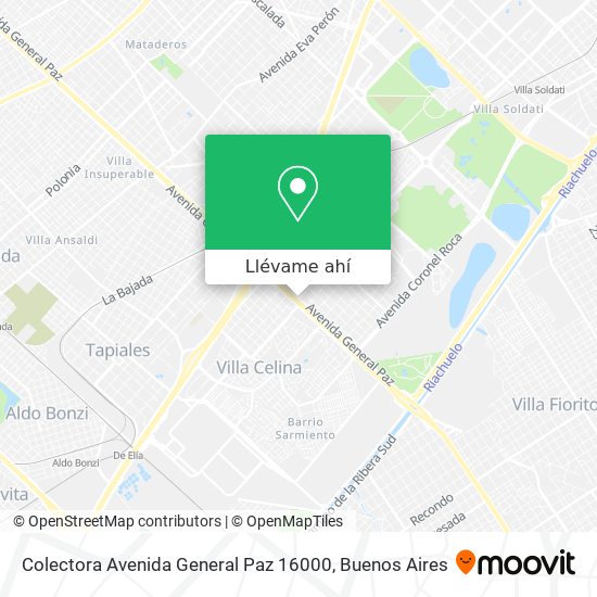 Mapa de Colectora Avenida General Paz 16000