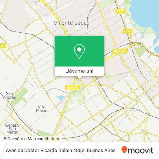 Mapa de Avenida Doctor Ricardo Balbín 4882