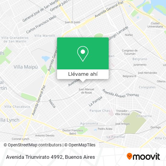 Mapa de Avenida Triunvirato 4992