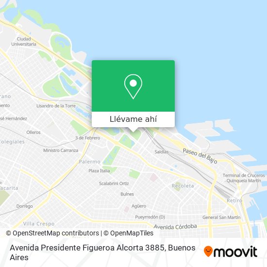 Mapa de Avenida Presidente Figueroa Alcorta 3885