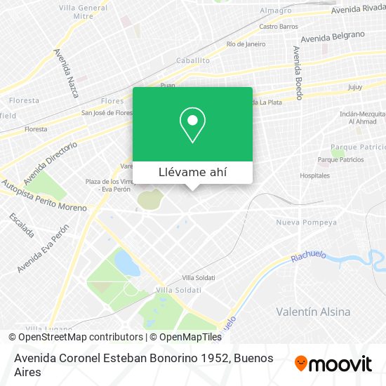 Mapa de Avenida Coronel Esteban Bonorino 1952