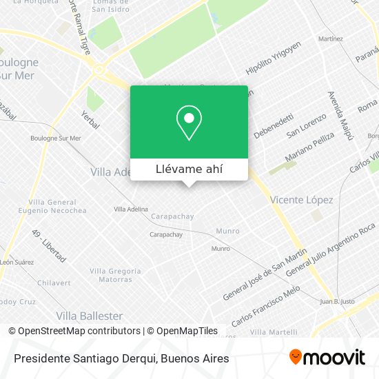 Mapa de Presidente Santiago Derqui
