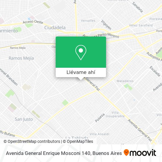 Mapa de Avenida General Enrique Mosconi 140