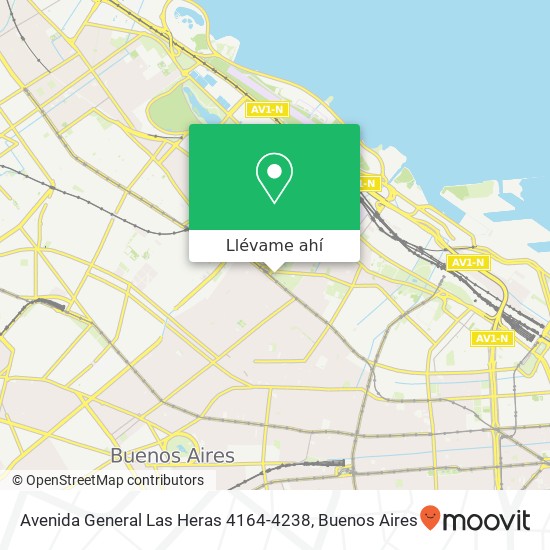 Mapa de Avenida General Las Heras 4164-4238