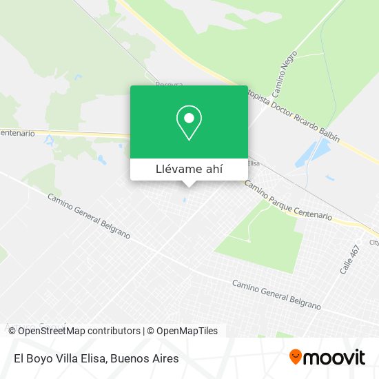 Mapa de El Boyo Villa Elisa