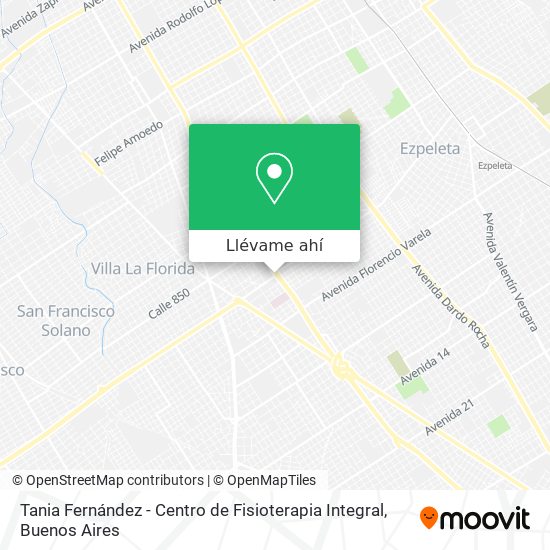 Mapa de Tania Fernández - Centro de Fisioterapia Integral